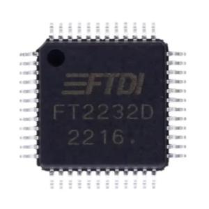 Original New FT2232D-REEL integrated circuit USB bridge FT2232D electronic components ic chip FT2232D-TRAY